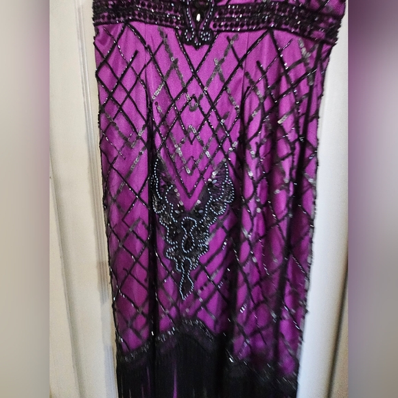 Nwt Sue Wong 1920's Flapper Beaded Elegant Coquette Dress Size 10. - Picture 12 of 16